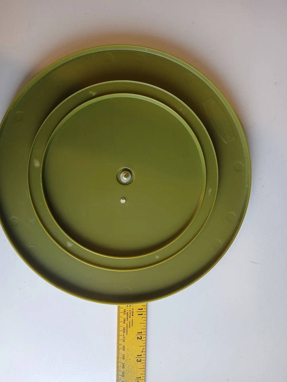 Rubbermaid Lazy Susan 10.5” Turntable Round Avocado Green #2725 -VINTAGE